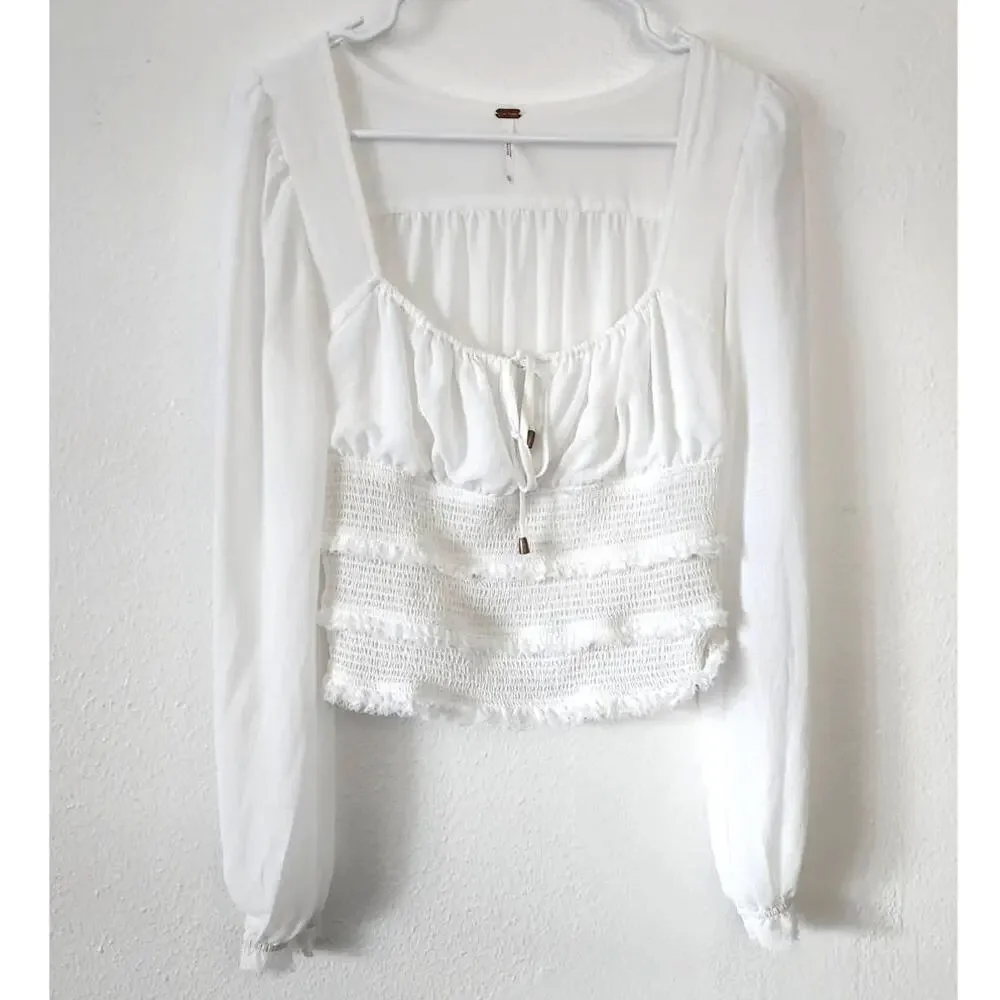 Free People Solid Lolita Milk Maid Top